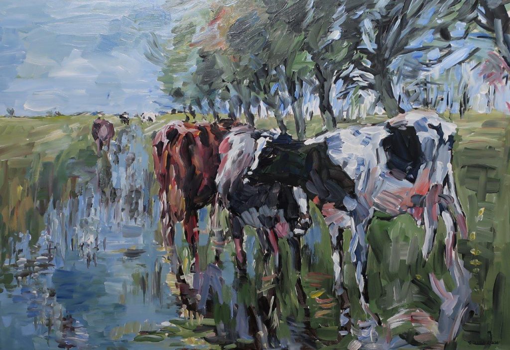 Gerard van Loon - Koeien schilderij