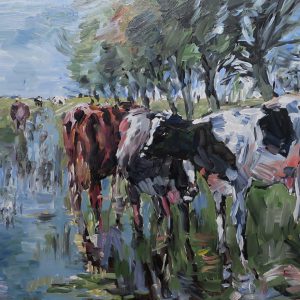 Gerard van Loon - Koeien schilderij